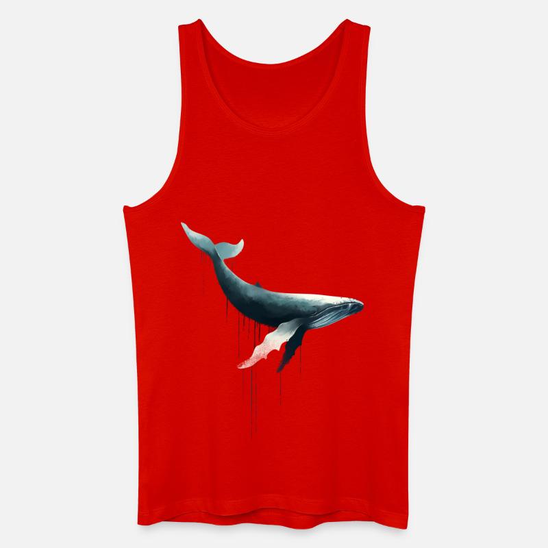 Buckelwal - Männer Bio Tank Top - Rot