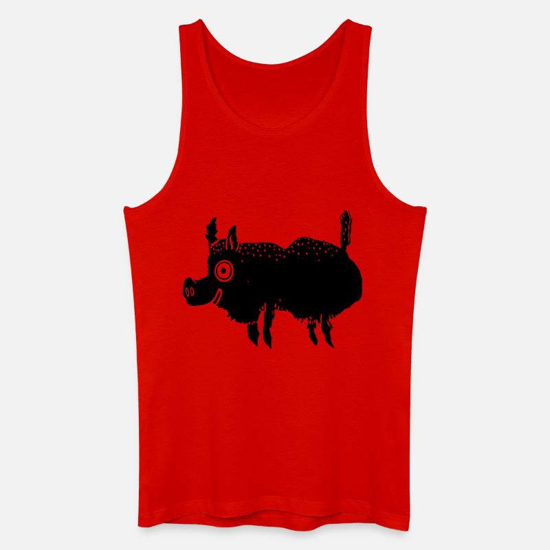 Wild boar - Men’s Organic Tank Top - red