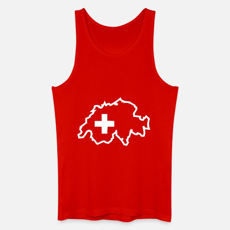 Schweiz - Schweizer Kreuz - Männer Bio Tank Top - Rot