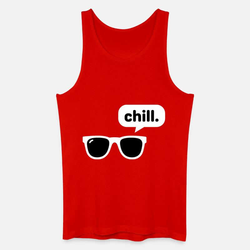 Chill doch. - Coole Sonnenbrille - Männer Bio Tank Top - Rot