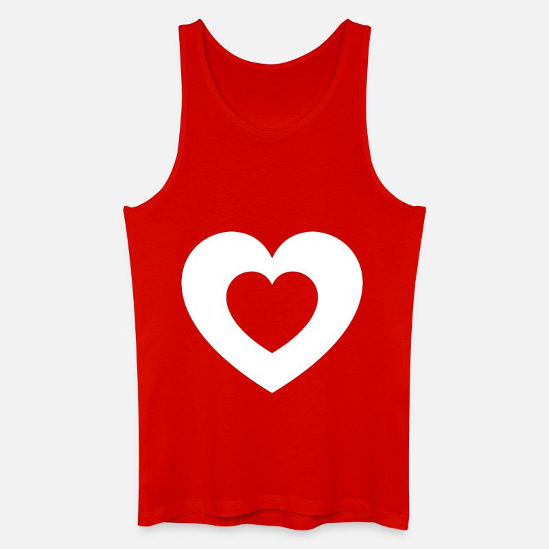 2 Herzen - Männer Bio Tank Top - Rot