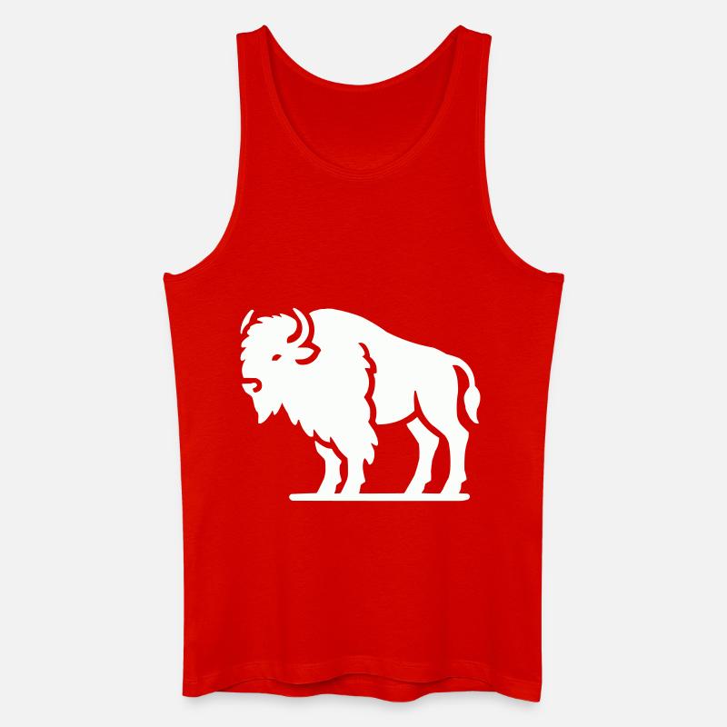 bison tier - Männer Bio Tank Top - Rot