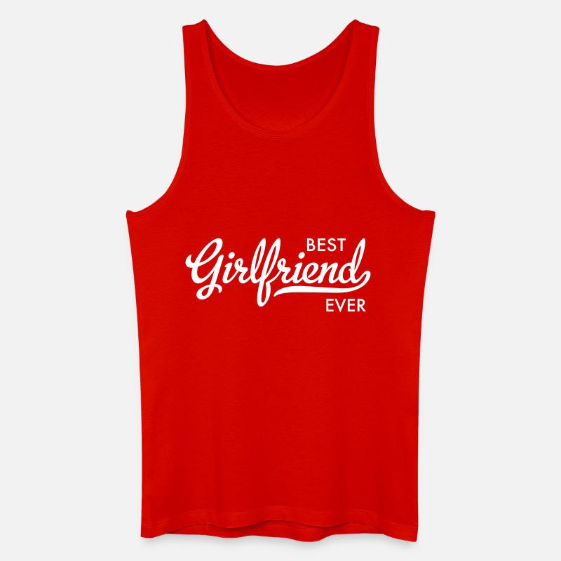 best girlfriend ever - Männer Bio Tank Top - Rot