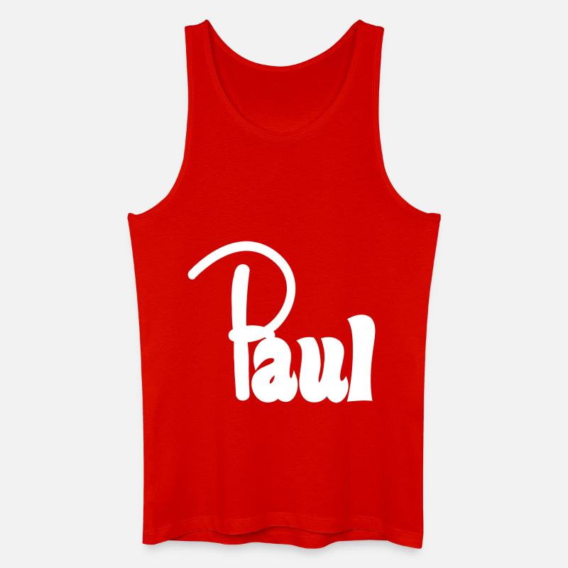 Paul - Männer Bio Tank Top - Rot