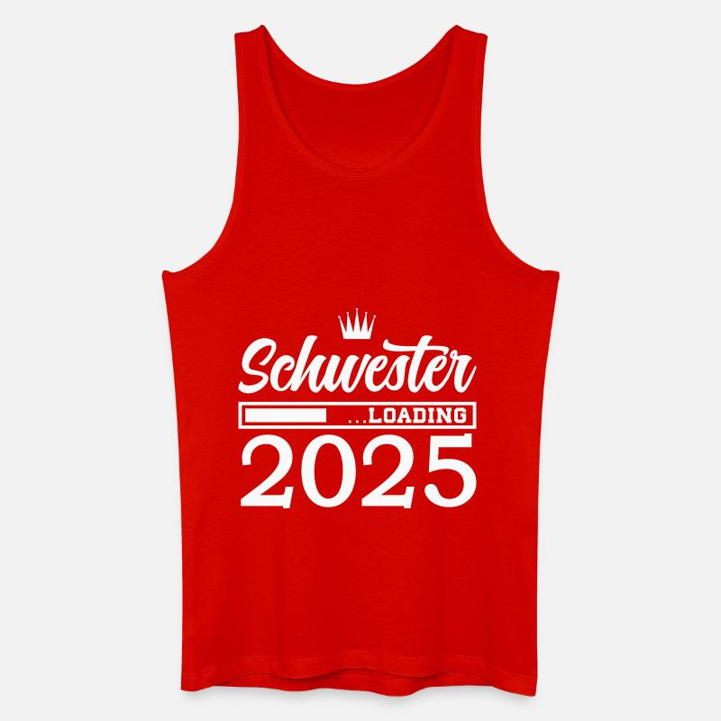 Schwester 2025 Loading - Männer Bio Tank Top - Rot