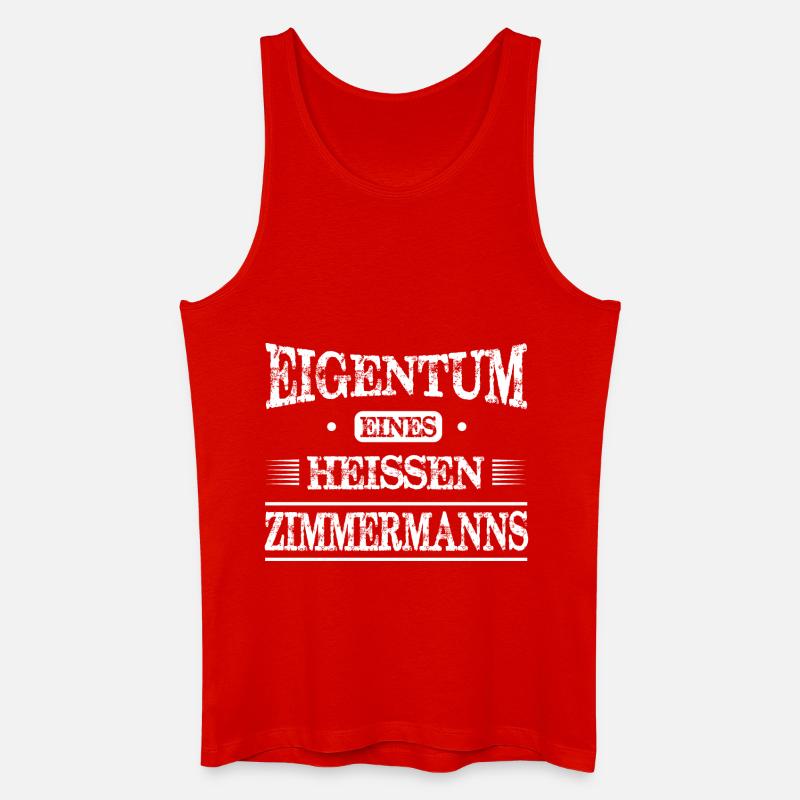 Zimmermann - Männer Bio Tank Top - Rot