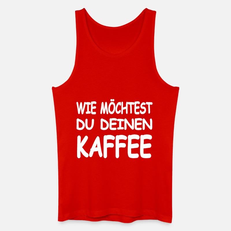 Kaffee - Männer Bio Tank Top - Rot