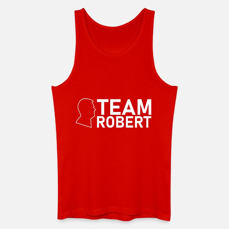 team robert kopf weiss - Männer Bio Tank Top - Rot