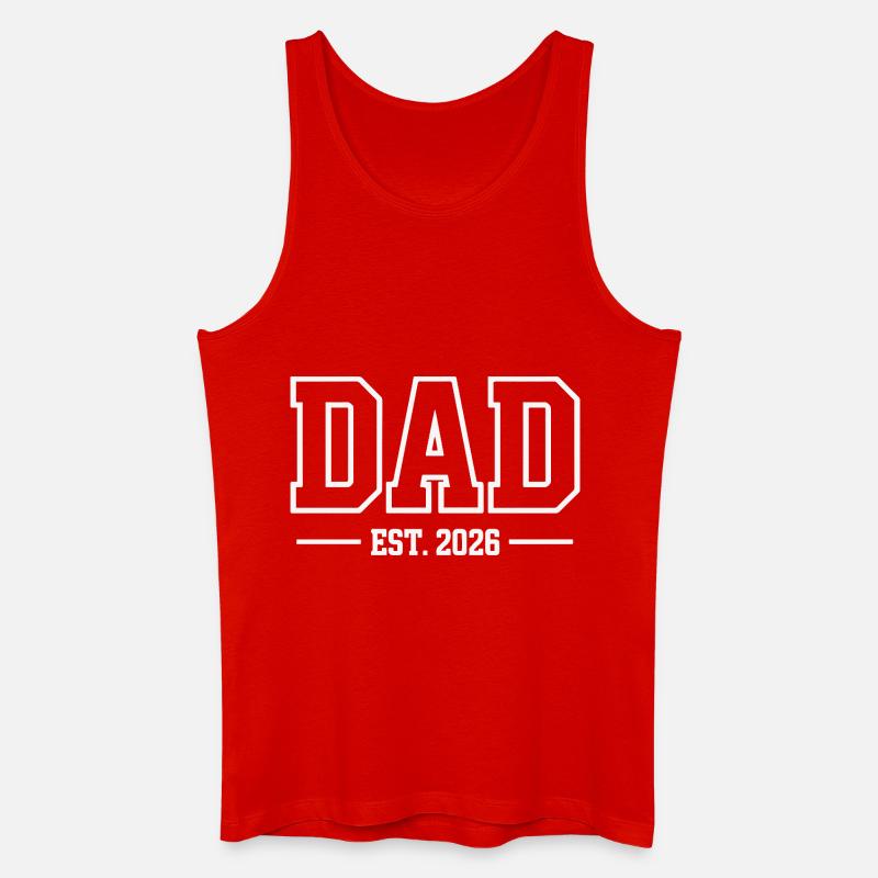 DADDY EST 2026 - Männer Bio Tank Top - Rot