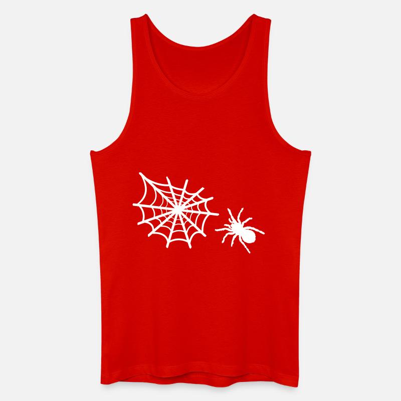 spinne spinnennetz - Männer Bio Tank Top - Rot