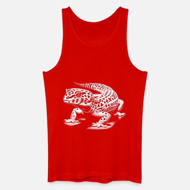 Leopardgecko - Männer Bio Tank Top - Rot