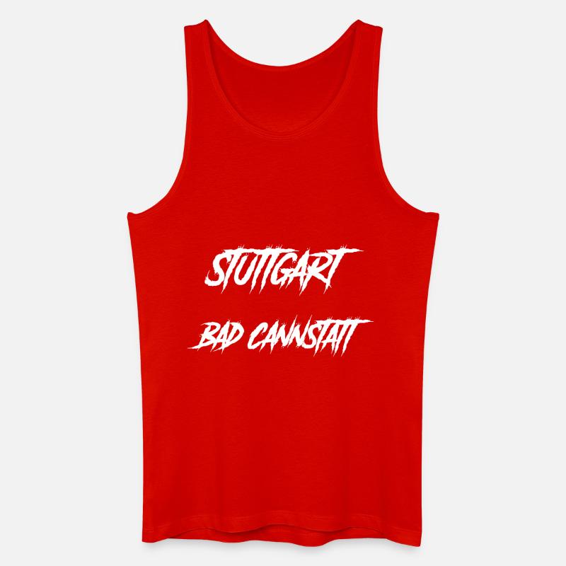 Stuttgart Bad Cannstatt Tshirt - Männer Bio Tank Top - Rot