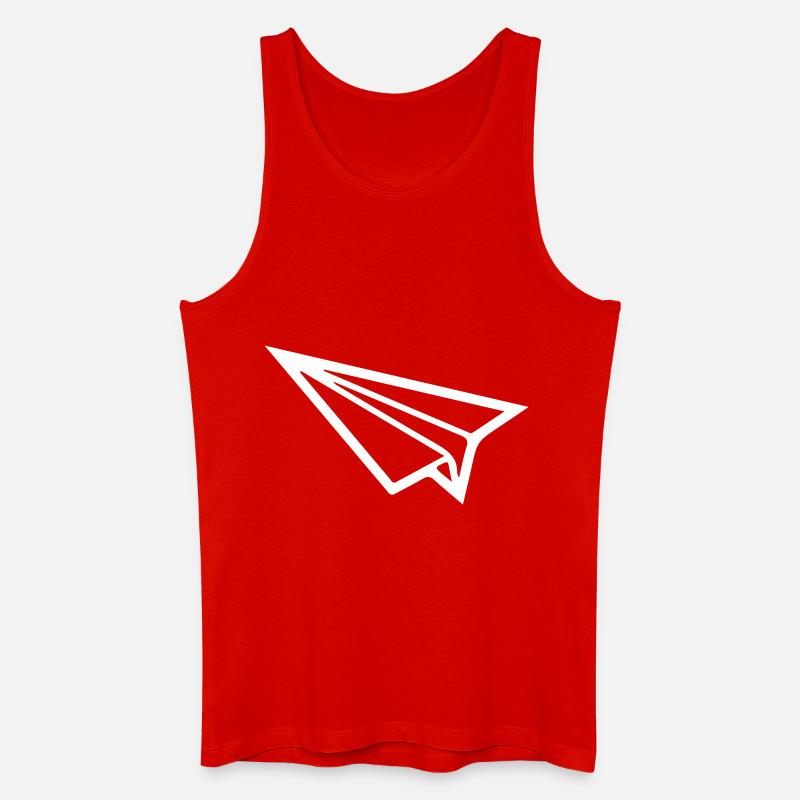 Papierflieger - Männer Bio Tank Top - Rot