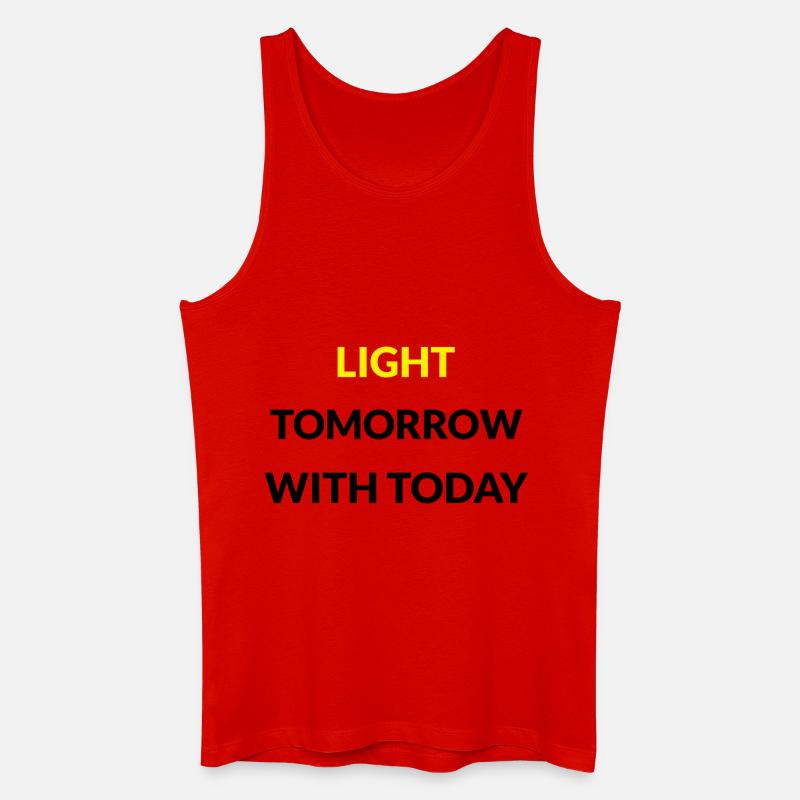 Light Tomorrow with Today - Männer Bio Tank Top - Rot