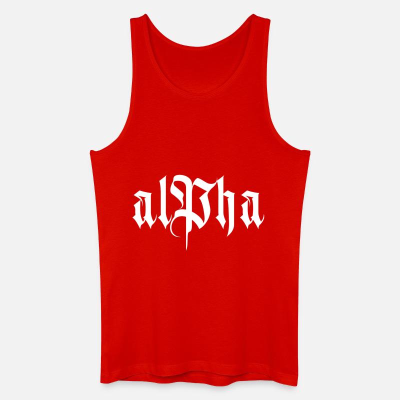 Alpha - Männer Bio Tank Top - Rot