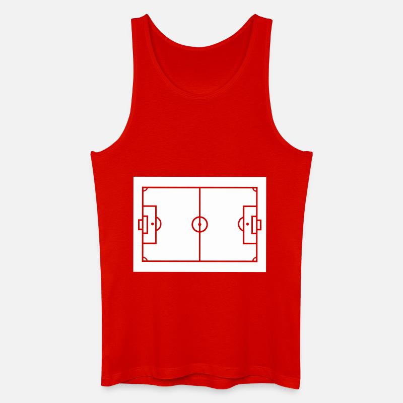 fussball feld - Männer Bio Tank Top - Rot