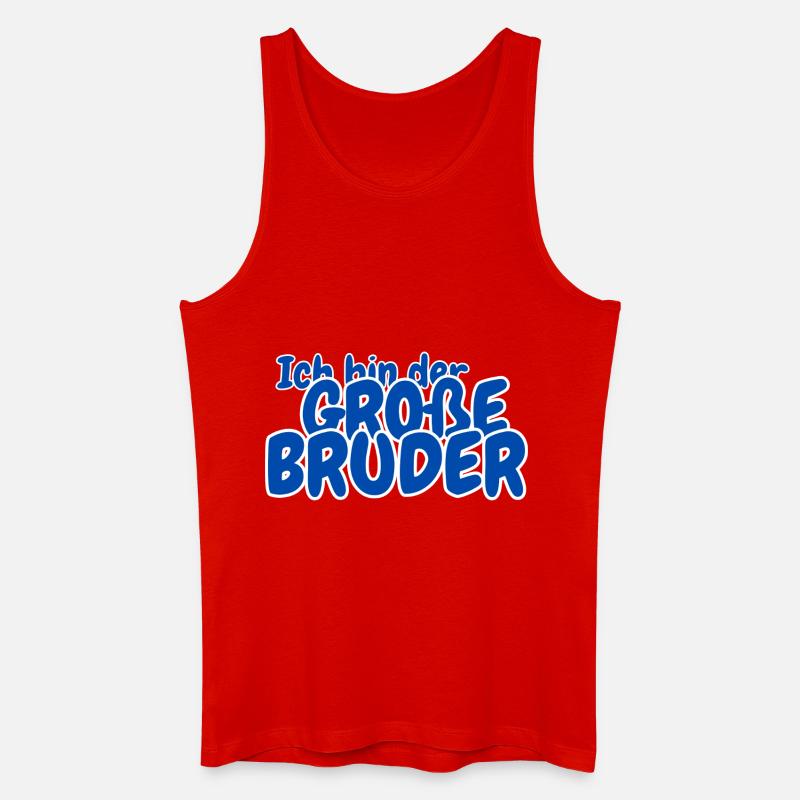 Ich bin der grosse Bruder - Männer Bio Tank Top - Rot