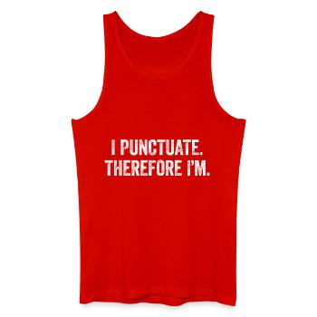 Grammar nerds love punctuation marks - Men’s Organic Tank Top - red - Front
