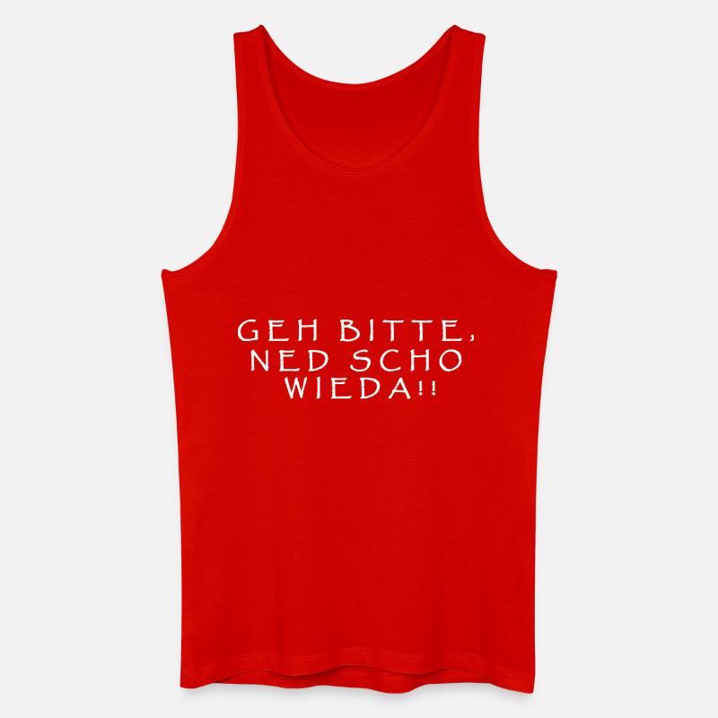 Geh bitte, ned scho wieda!! - Männer Bio Tank Top - Rot