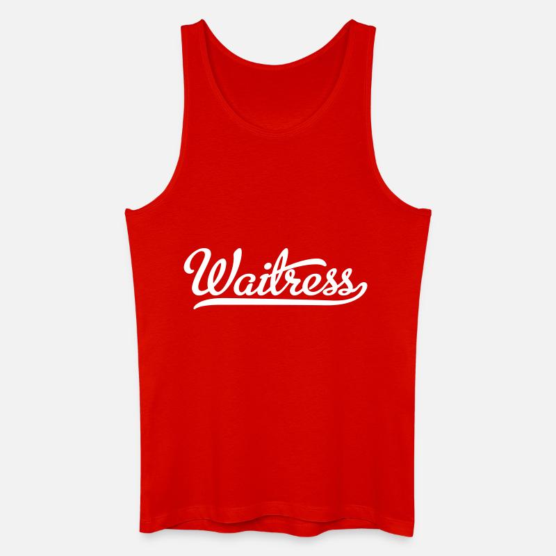 Kellnerin - Männer Bio Tank Top - Rot