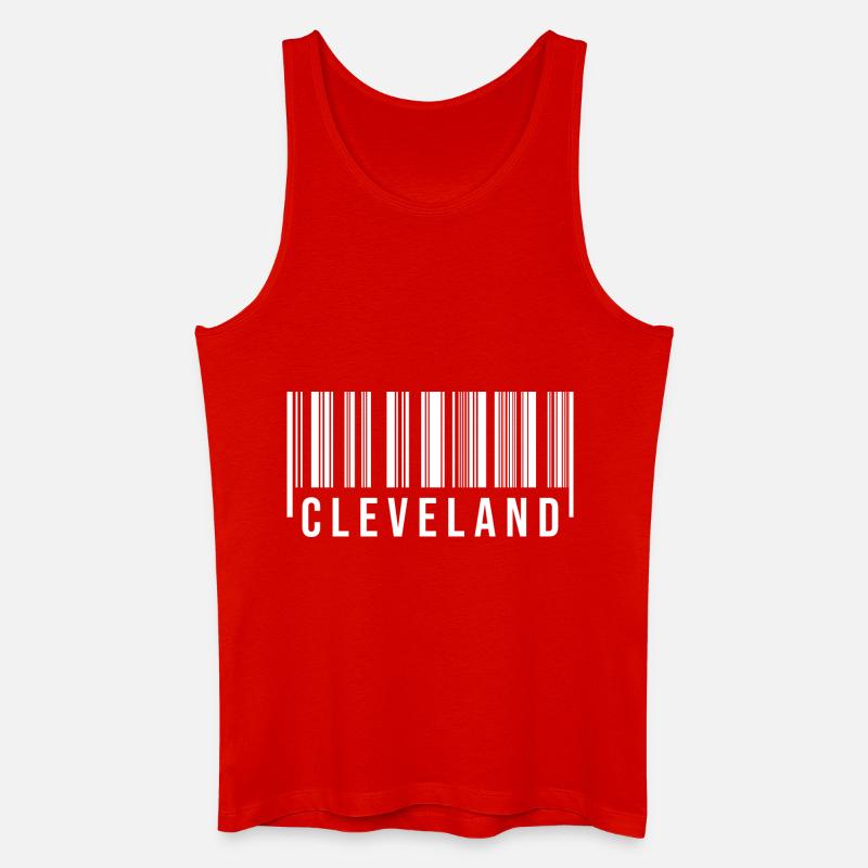 Cleveland Barcode - Männer Bio Tank Top - Rot