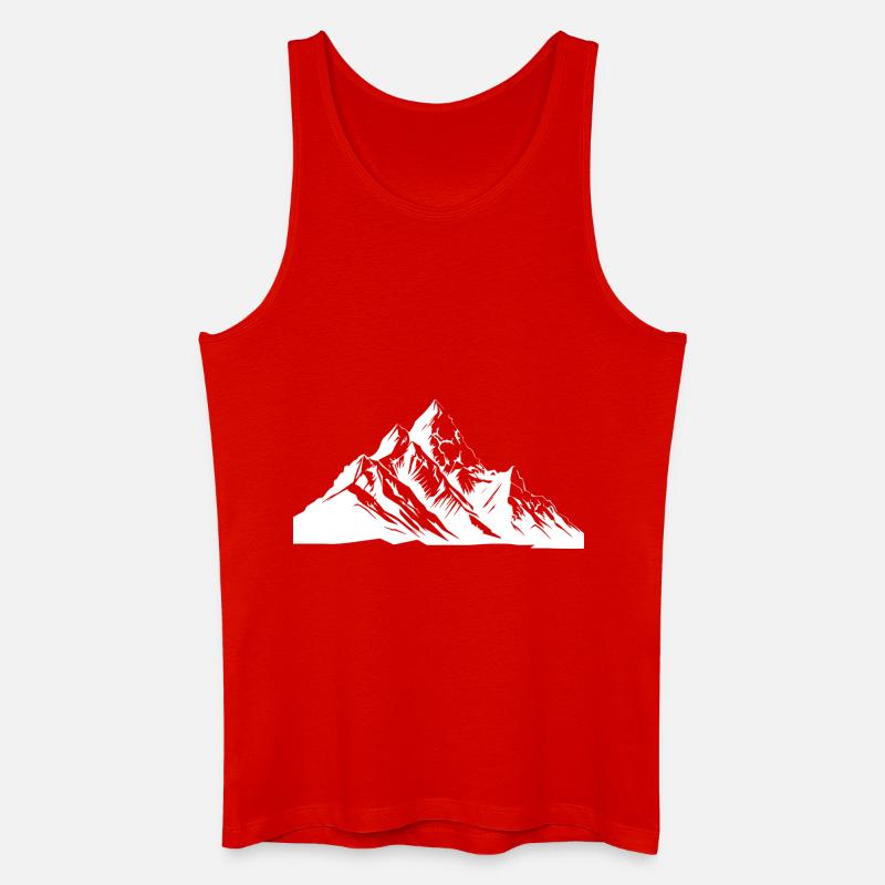 Berge Gipfel - Männer Bio Tank Top - Rot
