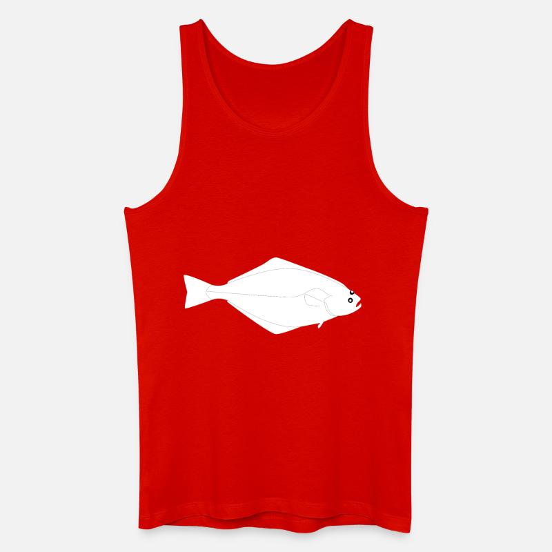 Heilbutt Vollformat weiß - Männer Bio Tank Top - Rot