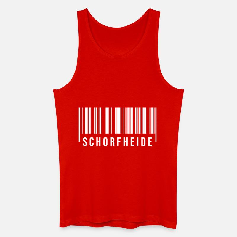 Schorfheide Strichcode - Männer Bio Tank Top - Rot