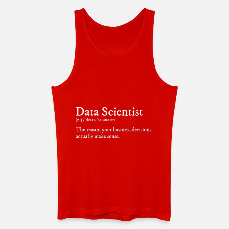 Conception Data Scientist - Débardeur bio Homme - rouge
