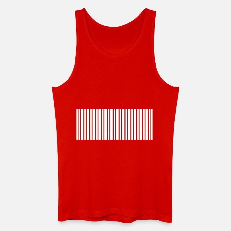Barcode - Männer Bio Tank Top - Rot