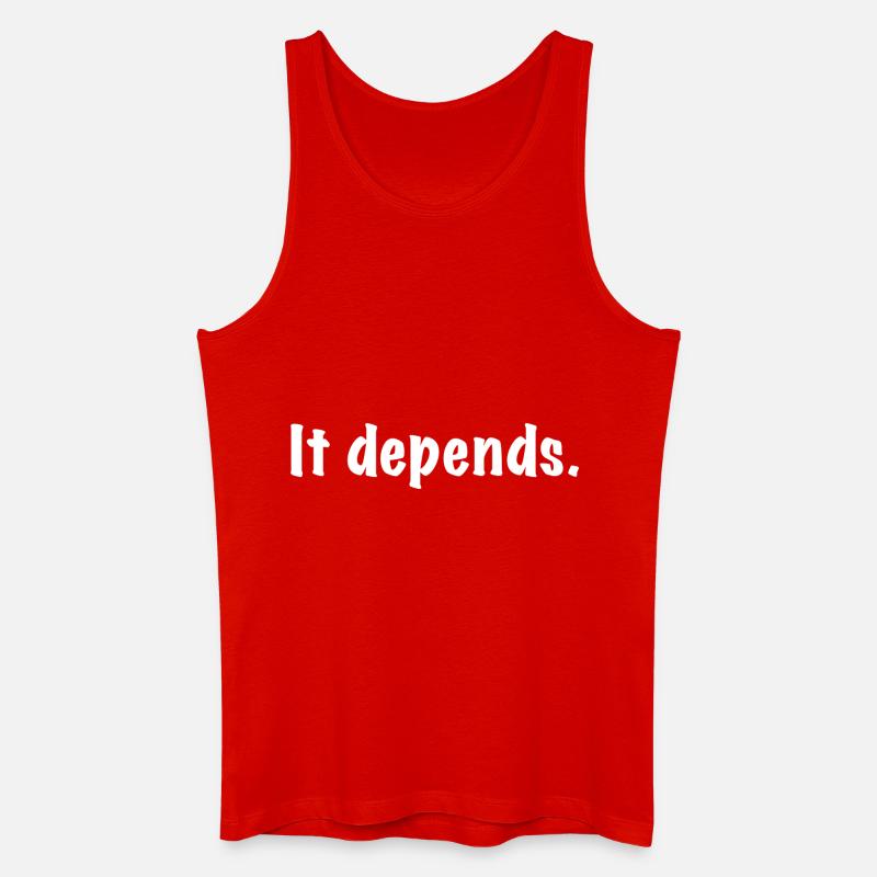 It Depends - Männer Bio Tank Top - Rot