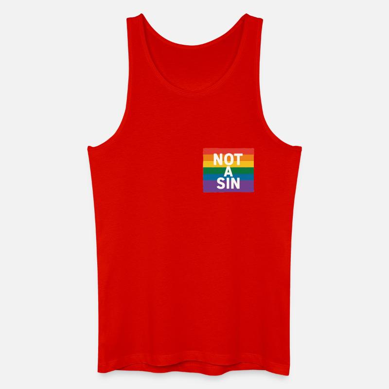 Not A Sin - Männer Bio Tank Top - Rot