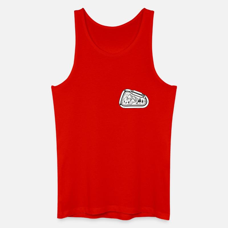 Karabiner Landschaft Outdoor - Männer Bio Tank Top - Rot