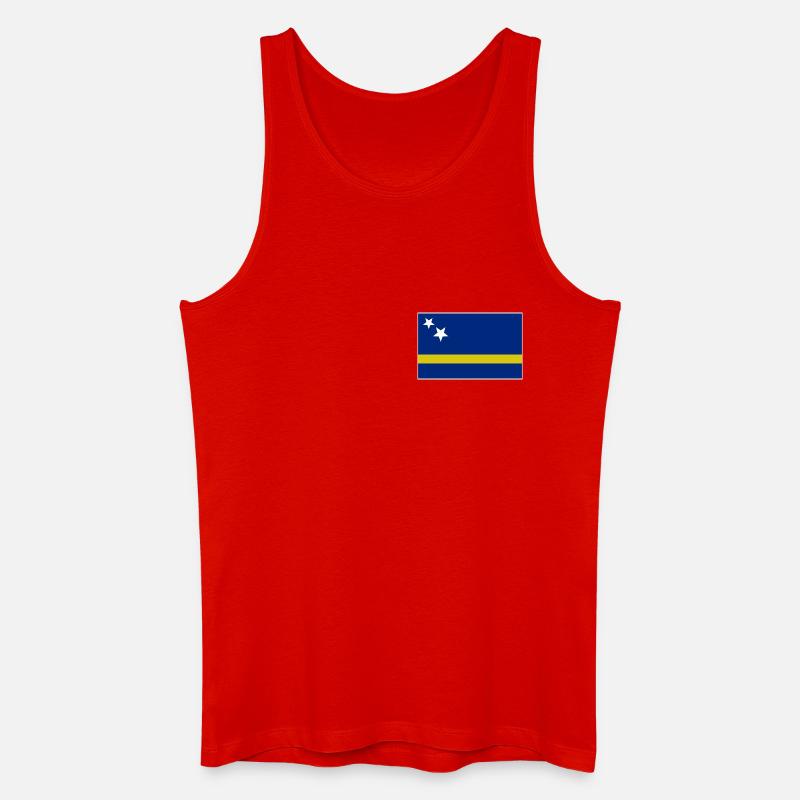 Curacao Flagge - Männer Bio Tank Top - Rot