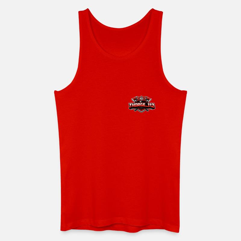 thorge_112 Logo - Männer Bio Tank Top - Rot