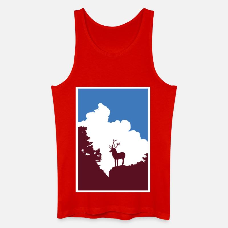 Hirschsprung crazy - Männer Bio Tank Top - Rot