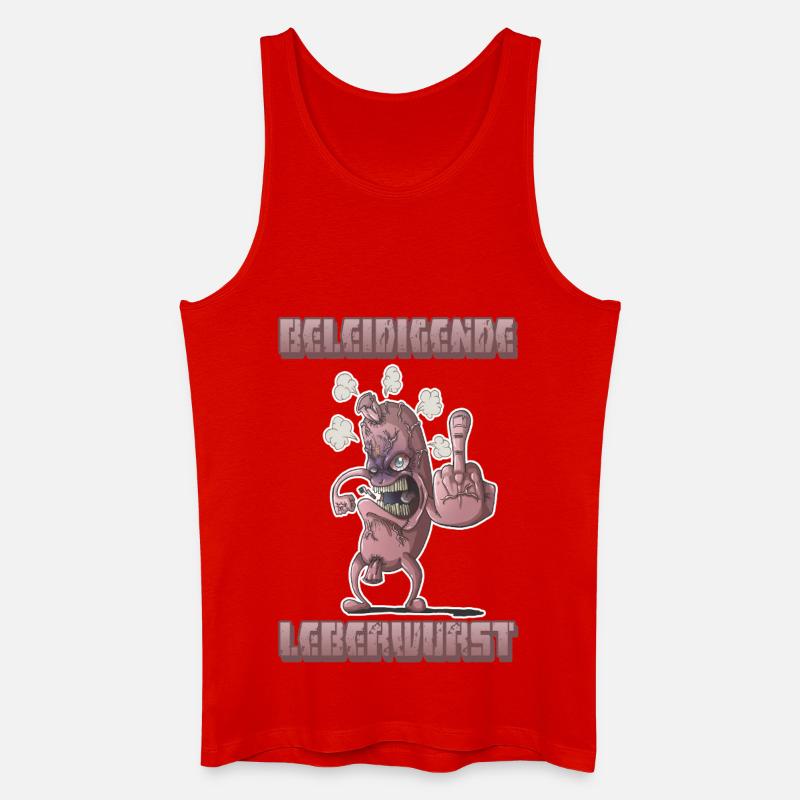 Beleidigende Leberwurst - Männer Bio Tank Top - Rot