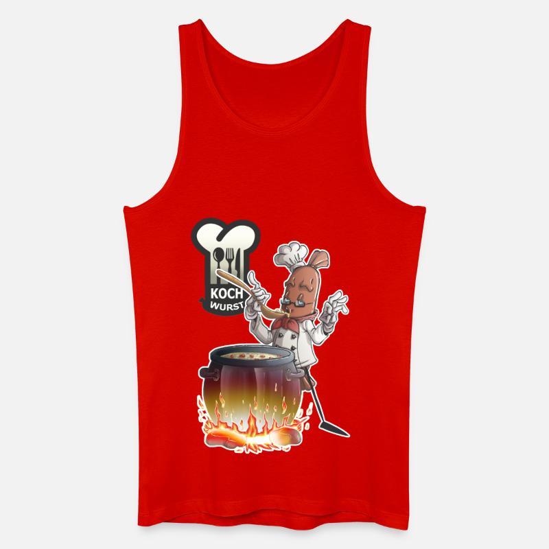 Kochwurst - Männer Bio Tank Top - Rot