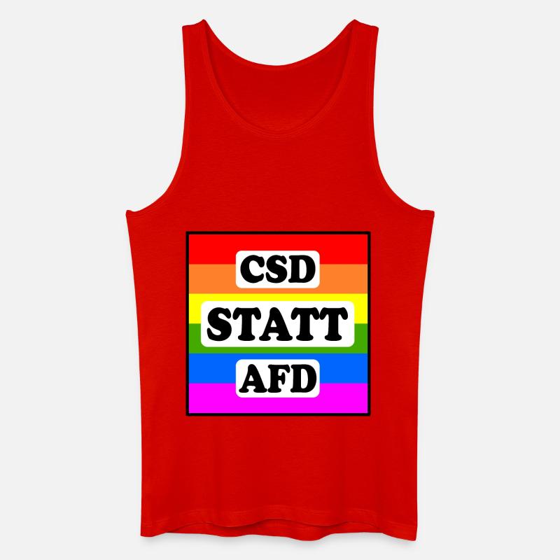 Csd statt afd - Männer Bio Tank Top - Rot