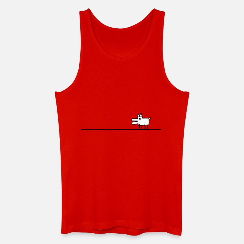 Witziger Hund - Männer Bio Tank Top - Rot