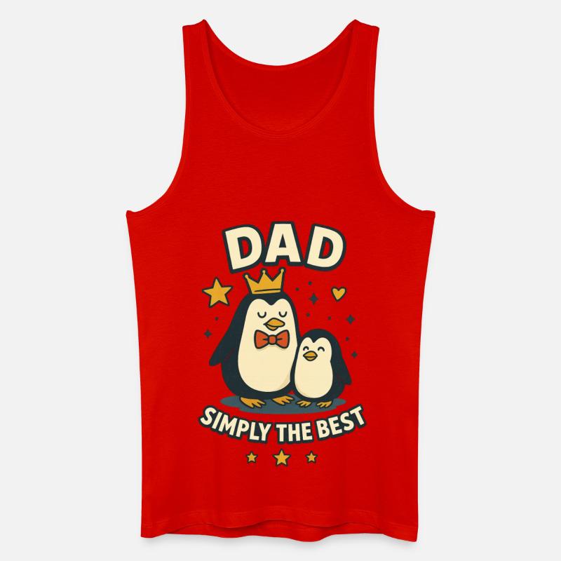 Papa, einfach der Beste - Männer Bio Tank Top - Rot