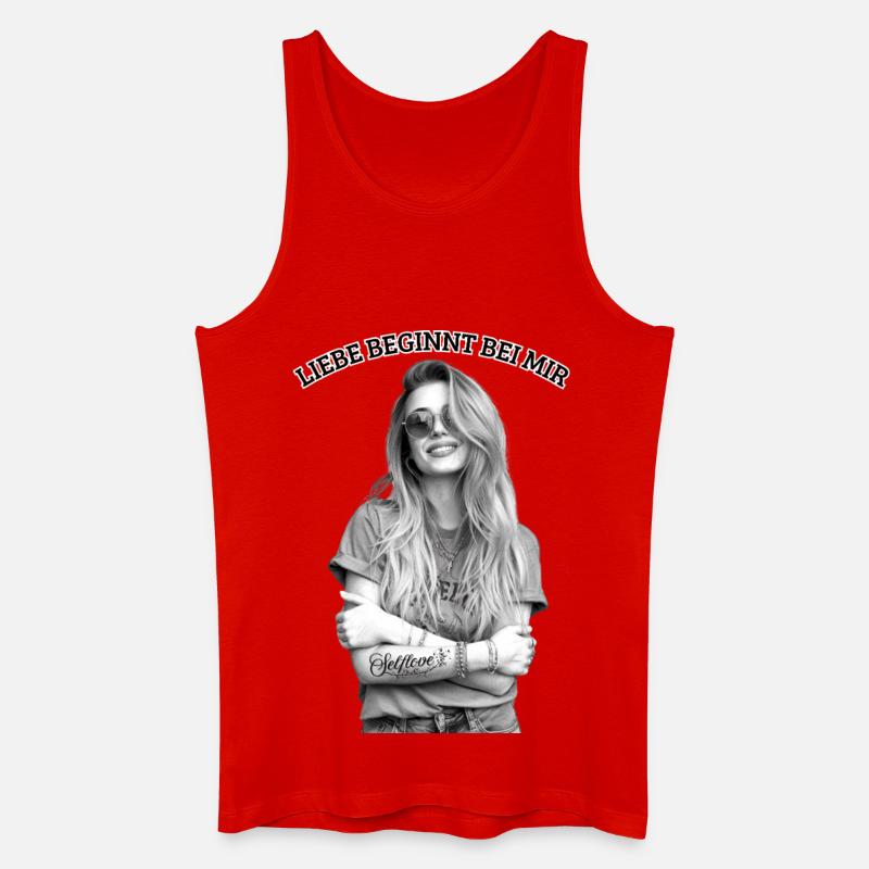 Liebe beginnt bei mir - Männer Bio Tank Top - Rot