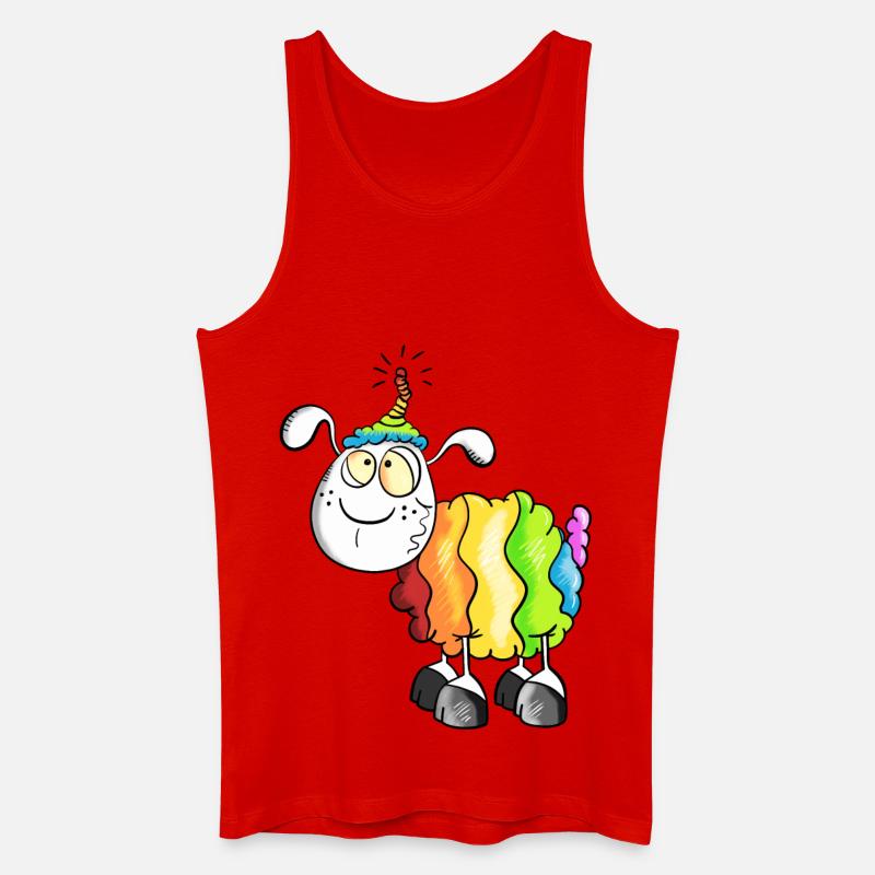Rainbow Schaf - Männer Bio Tank Top - Rot