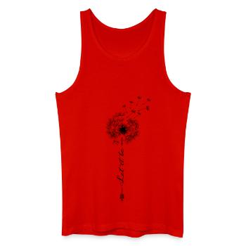 Let It Pusteblume Tattoo Be Pusten Dandelion Just - Männer Bio Tank Top - Rot - Vorne