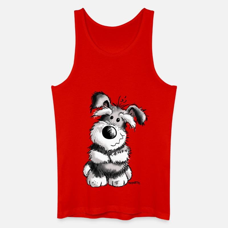 Süßer Schnauzer - Männer Bio Tank Top - Rot