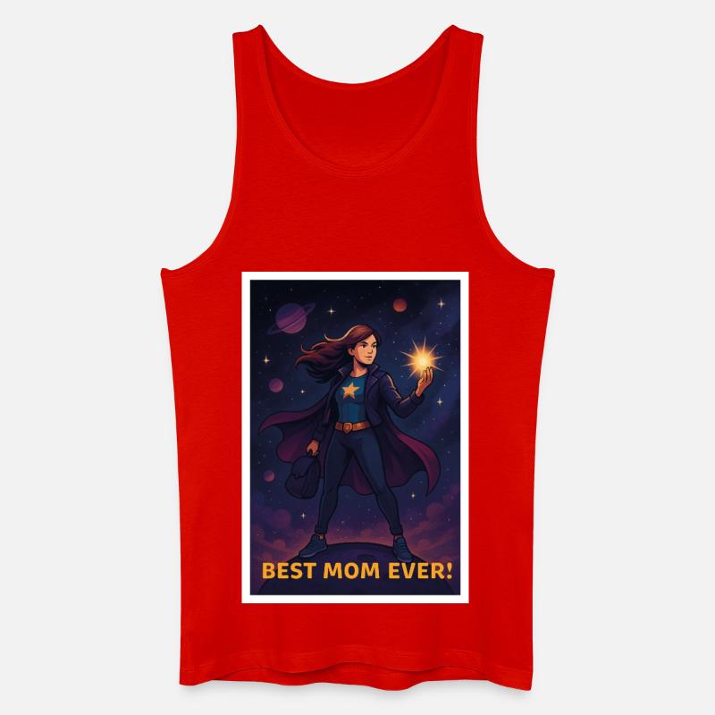 Beste Mutter aller Zeiten Superhelden Poster - Männer Bio Tank Top - Rot