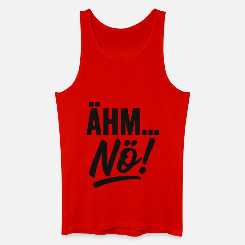 Ähm, Nö! Spruch - Männer Bio Tank Top - Rot