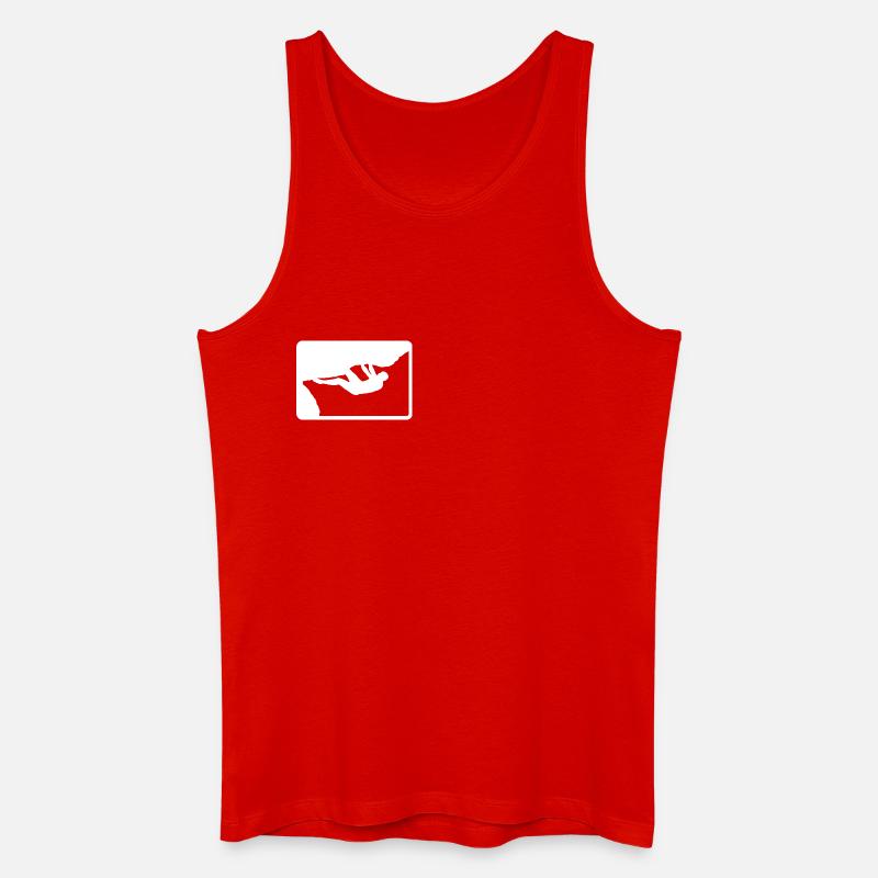 Outdoor Boulderer - Männer Bio Tank Top - Rot