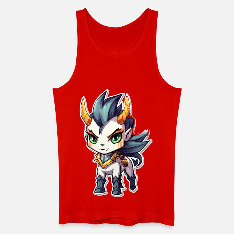 Chibi Dämonenpferd - Männer Bio Tank Top - Rot