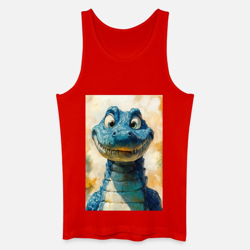 Illustration eines Krokodils - Männer Bio Tank Top - Rot
